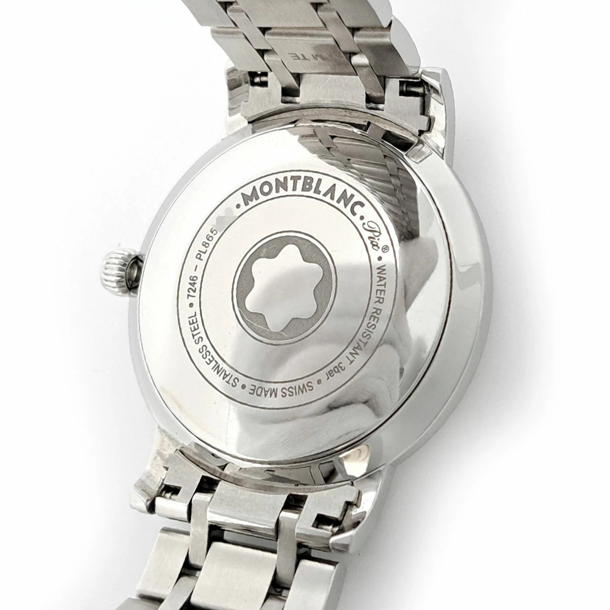 Montblanc Star Classic Shell Dial 7246 Stainless Steel 34mm White Dial #TSW689
