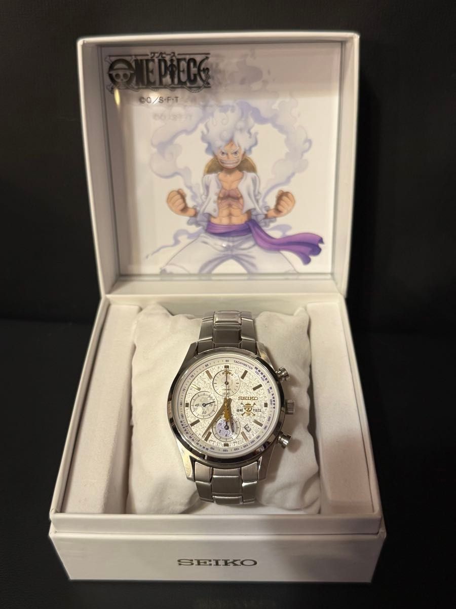 SEIKO x ONE PIECE Luffy Gear 5 Chronograph Watch White Dial Limited w/Box