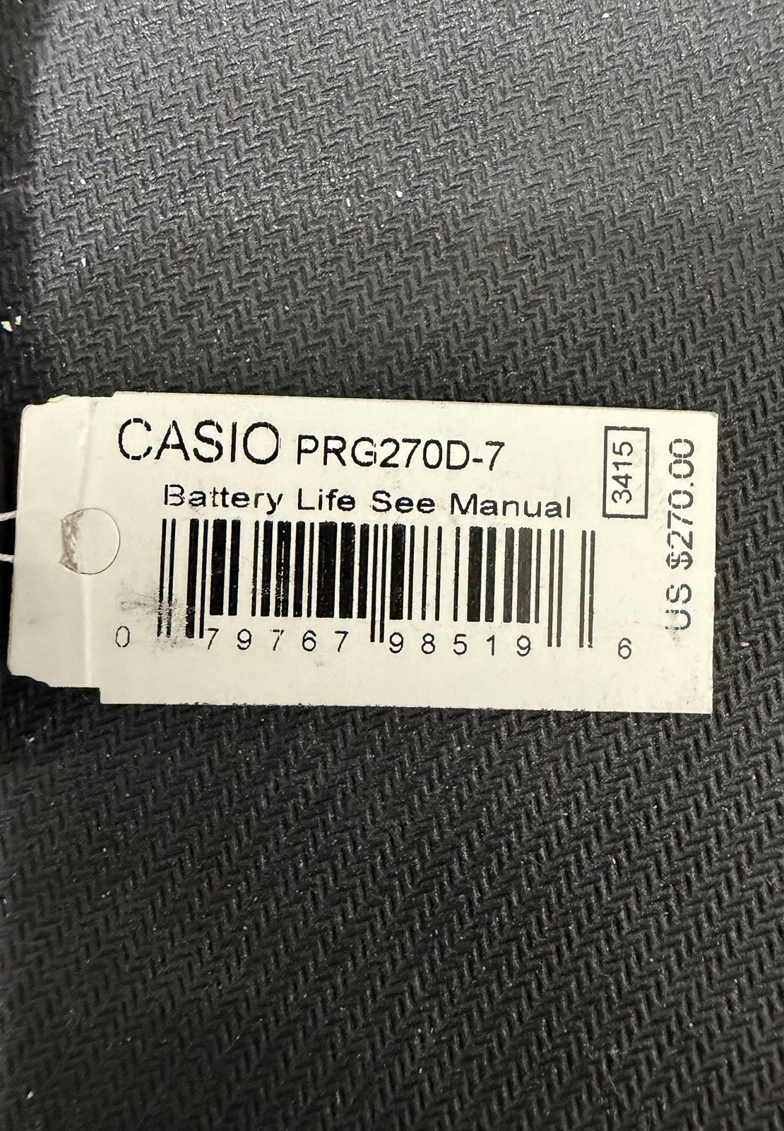 NWT $270 Casio Pro Trek PRG270D-7 Triple Sensor Steel Compass Box Papers