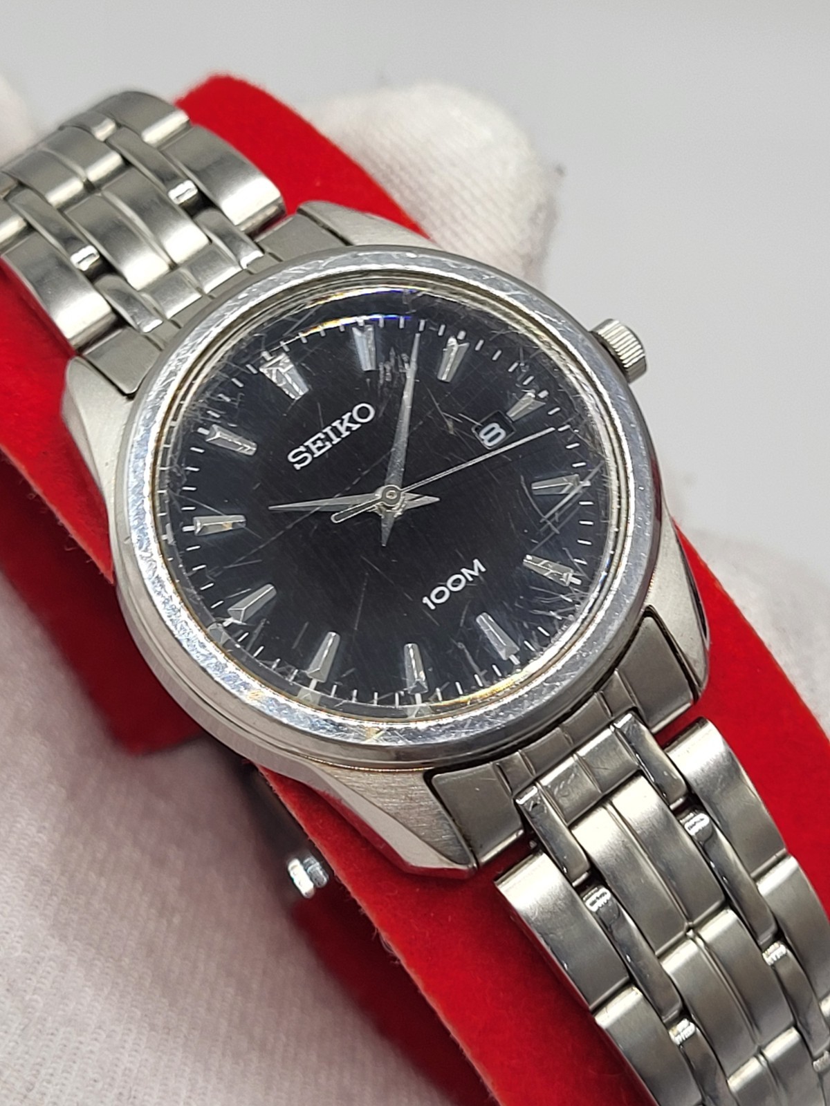 28mm [WORKS] 1993 SEIKO Bracelet Women’s Watch Date Japanese Vintage Quartz