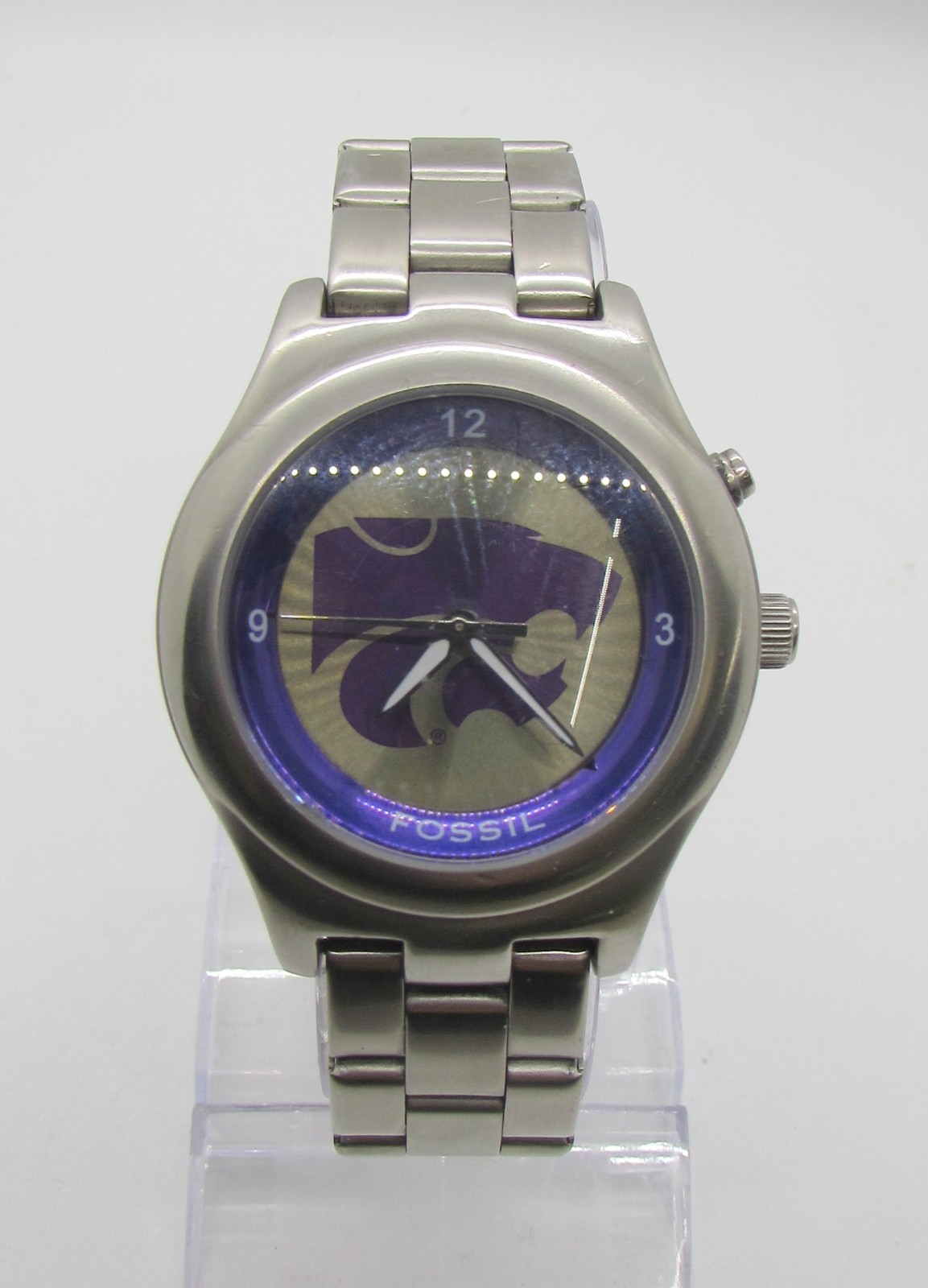 Vintage Fossil Kaleido LI2246 Kansas State Wildcats Quartz 38mm Wrist Watch