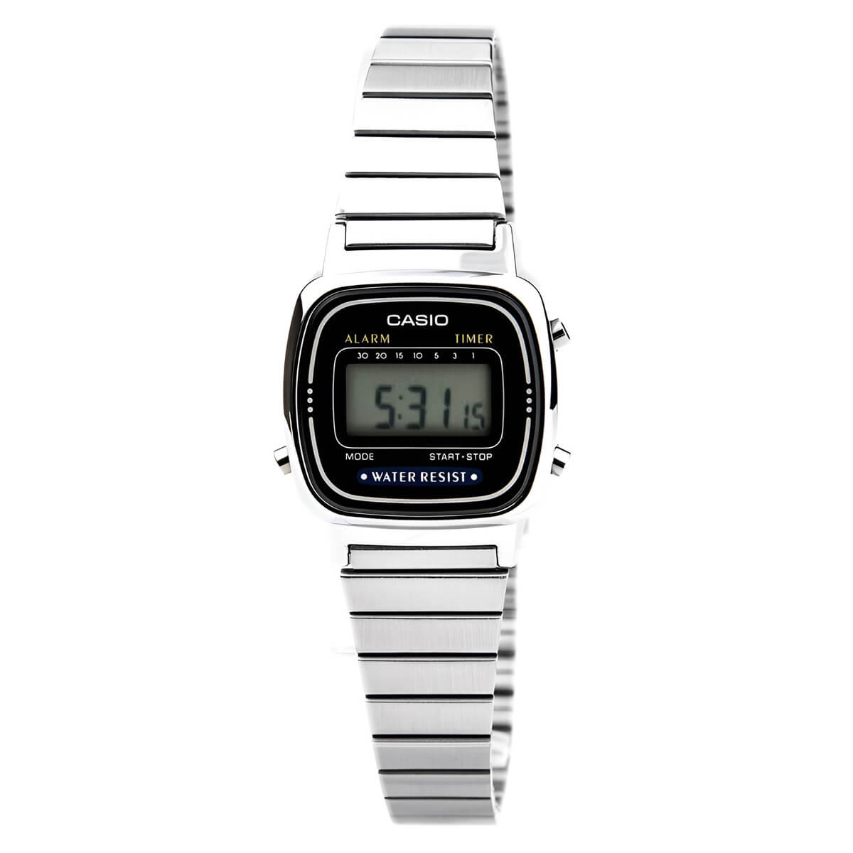 Casio Women’s Watch Classic Grey Digital Dial Stainless Steel Bracelet LA670WA-1