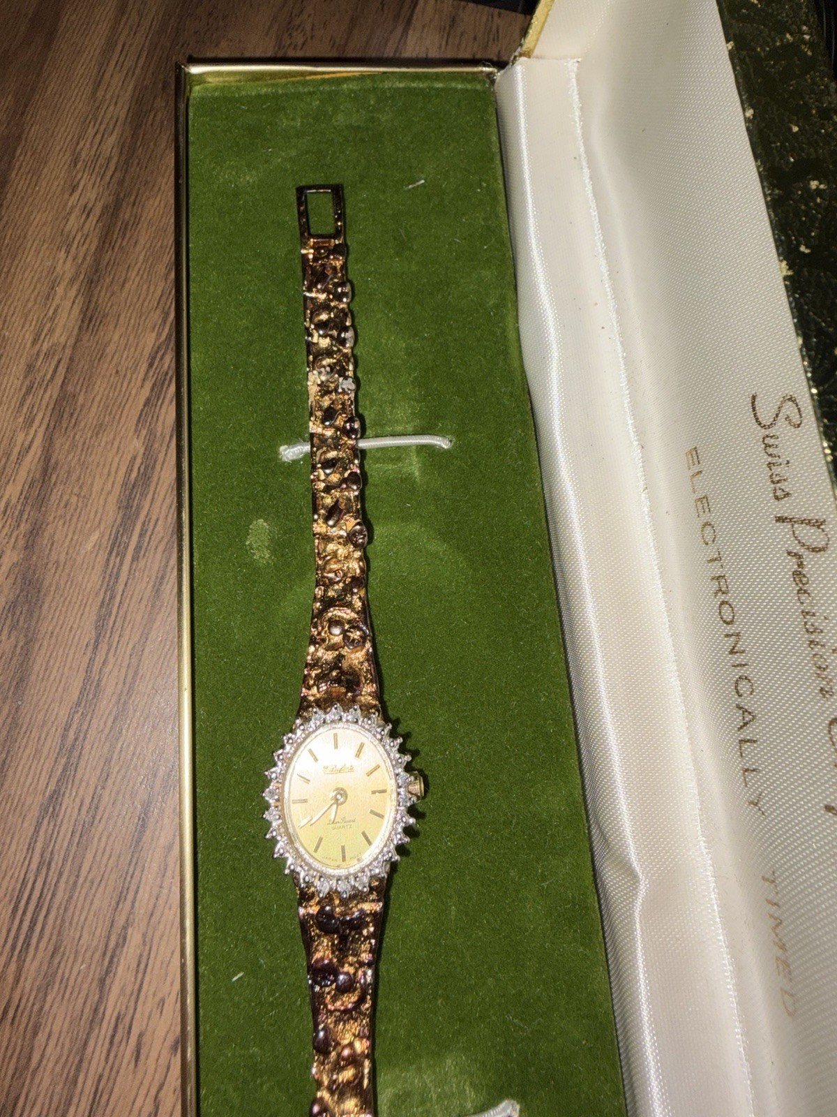 Dufonte Lucien Piccard Gold Tone Nugget Wristwatch – Untested