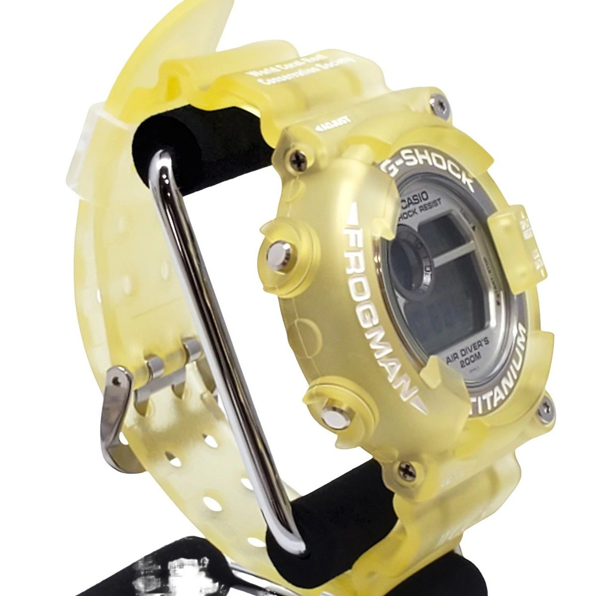 Casio G-SHOCK DW-8201WC-7T Skeleton Digital Watch Resin Band Silver Used