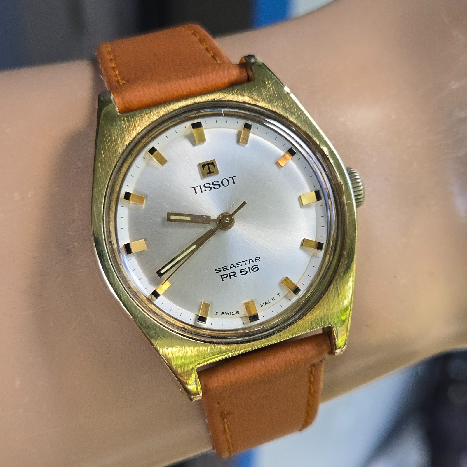 Vintage TISSOT Seastar PR 516 men’s manual wind watch 781-1 swiss 1968