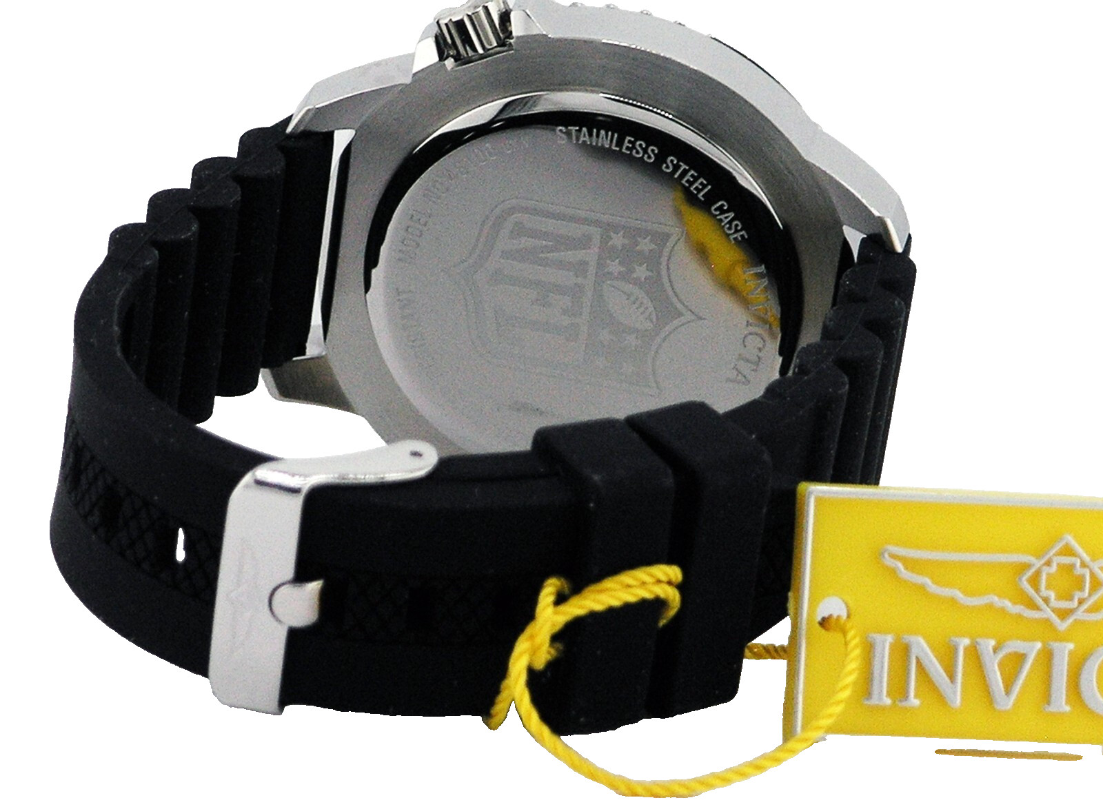 NEW INVICTA 48102 NFL MIAMI DOLPHINS STEEL SILICONE SPORTS WATCH QUARTZ 48MM C