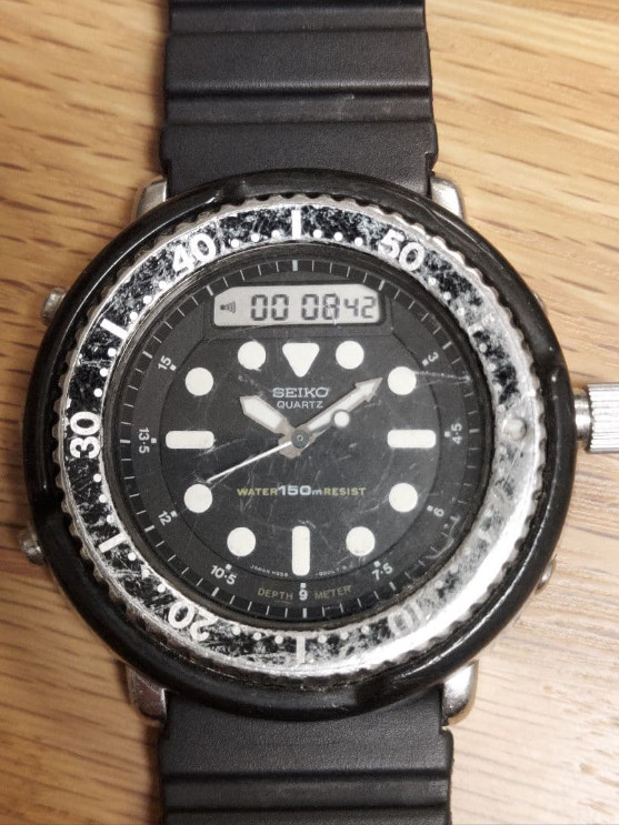 [Vintage] Seiko H558-5000 Arnie Diver 150m Quartz Digital Analog Men’s Watch JP