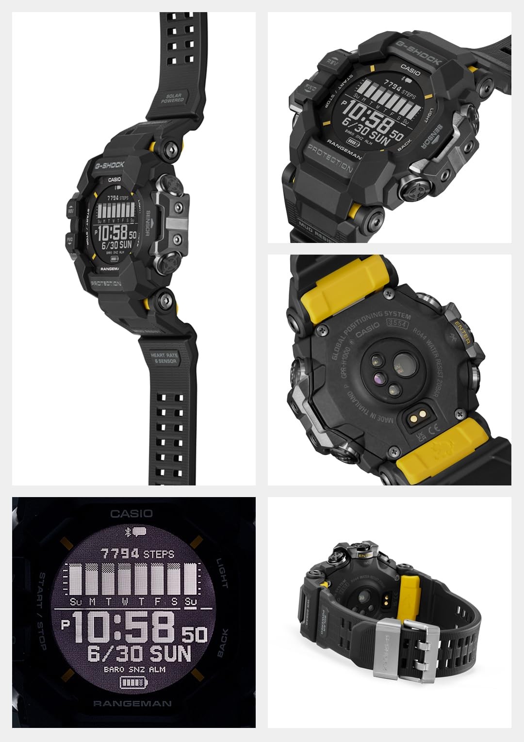 Casio G Shock Rangeman GPR H1000 1JR GPS Heart Rate Solar Bluetooth Mens