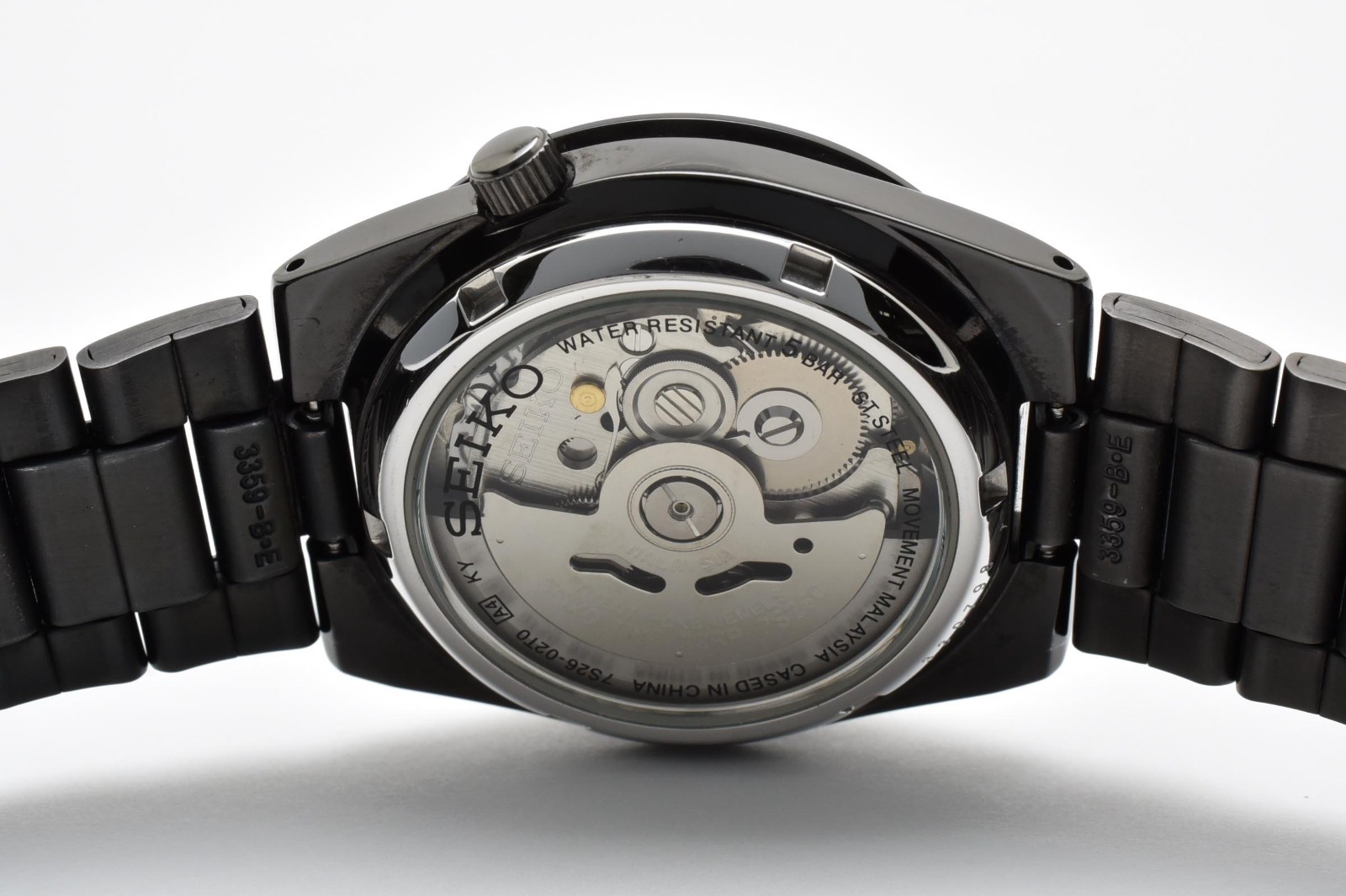 [Exc+5] SEIKO 5 SNKE03 7S26-02T0 Automatic All Black Date Men Watch Large Wrist
