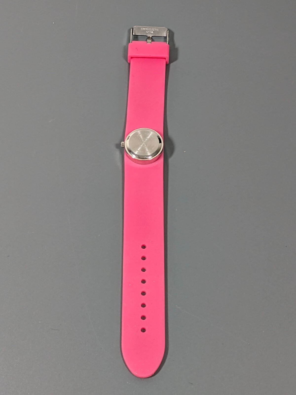 Xhilaration Pink Dial Round Case Pink Silicone Band Watch