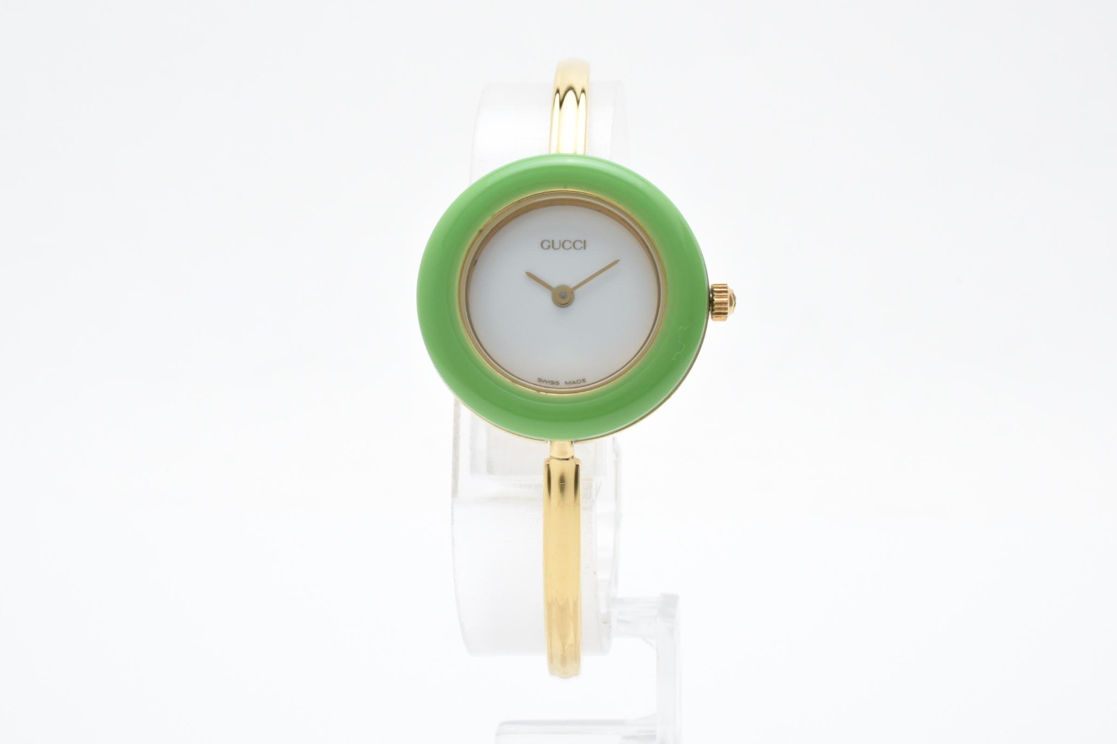 【NEAR MINT w/Box】GUCCI Change Bezel 11/12.2 12 Colors White Women’s Watch JAPAN