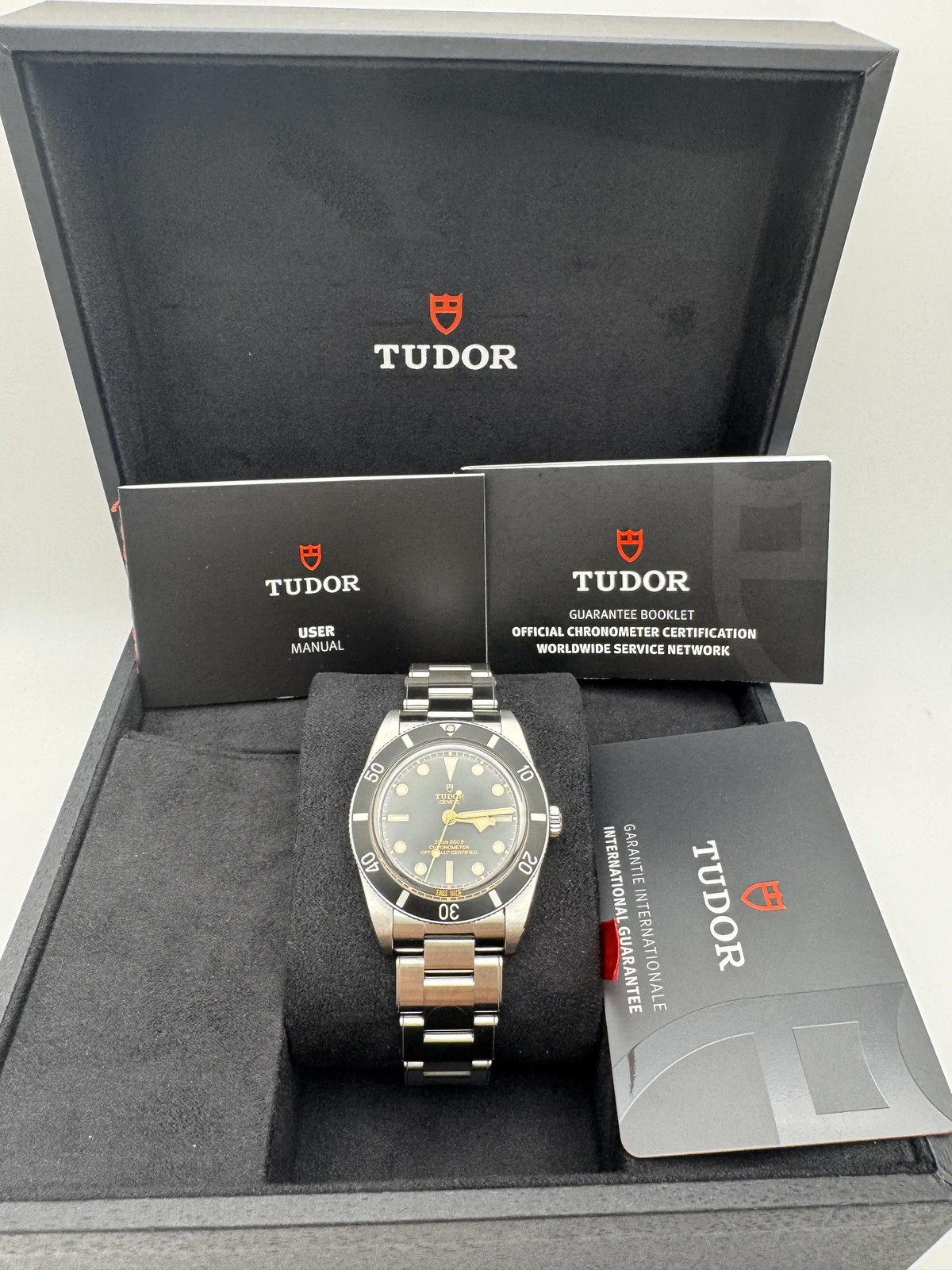 Tudor Black Bay 54 79000N 37mm Black Dial Stainless Steel Box & Papers