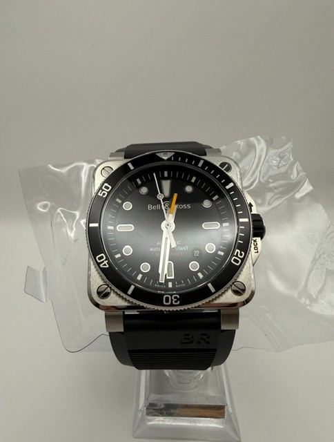 Bell & Ross BR 03-92 42mm Black/Silver Stainless Steel Case Black Rubber…
