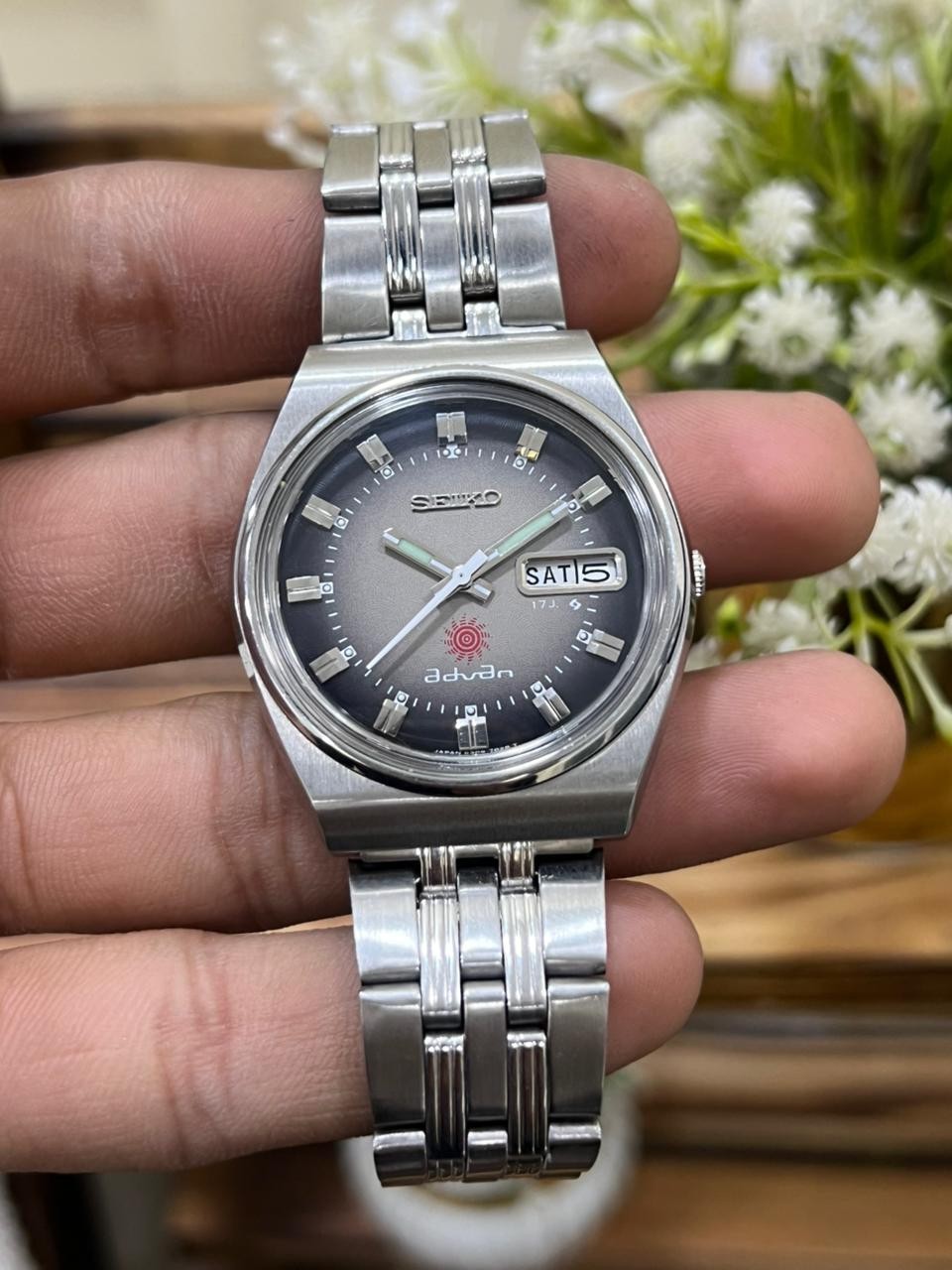 Seiko Advan Automatic Gray Dail Mens Watch Japan Made 6309