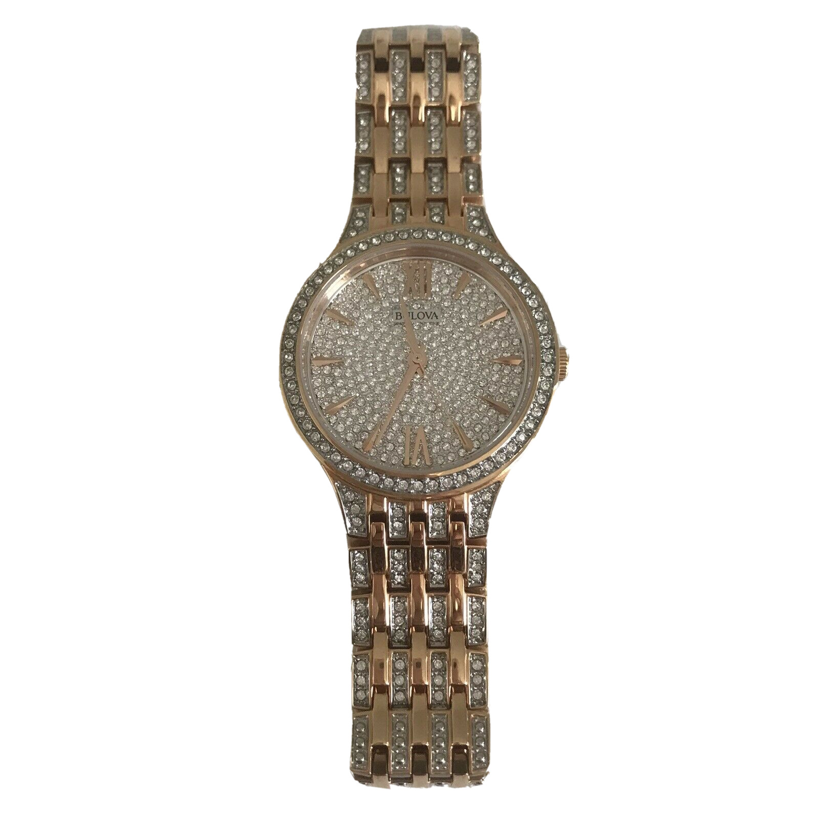 Bulova Phantom Women Watch Stainless Steel Rose Gold Tone 98L235