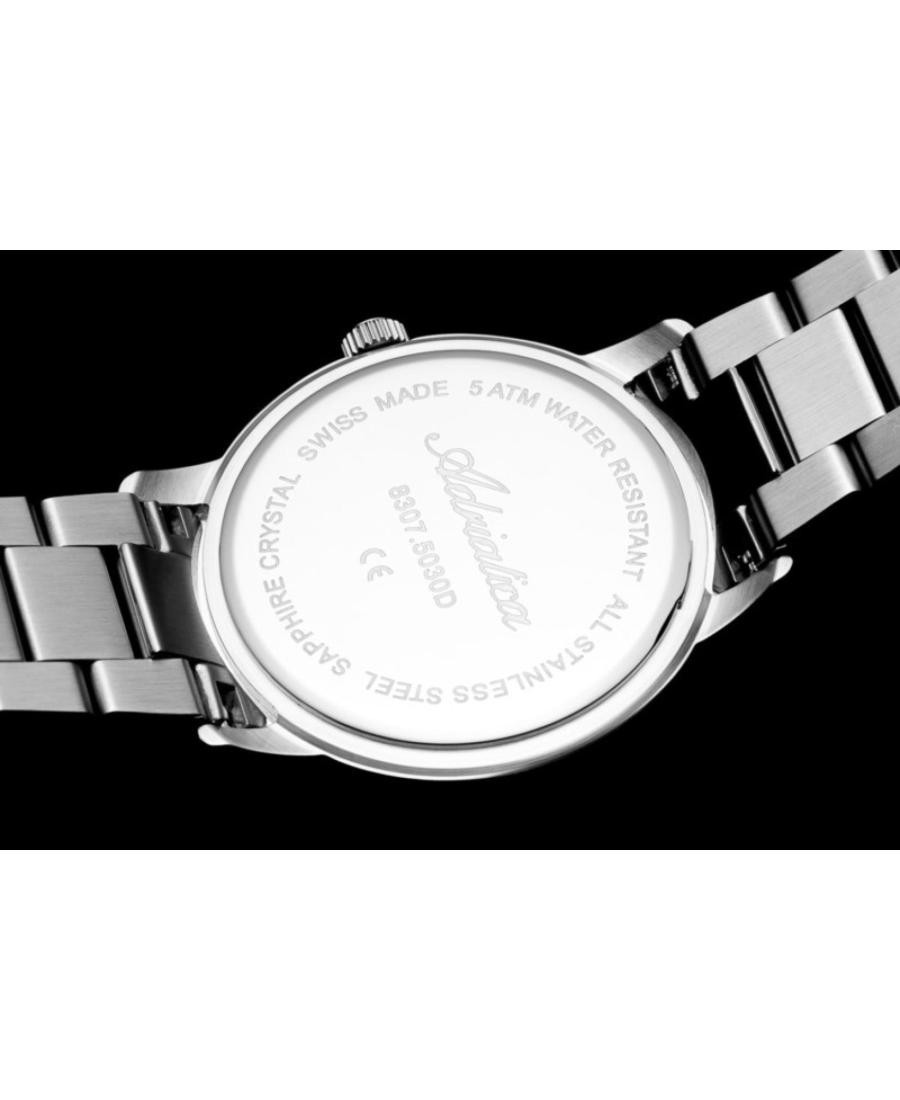 ADRIATICA Men Quartz Casual Watch Classic Dress Silver Dial Waterproof Swiss
