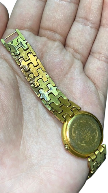 Vintage Darky Five Star Swiss Made Women’s Gold Plated Bracelet Watch 1990s 753.