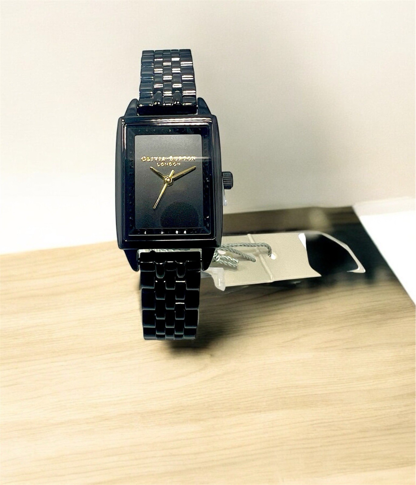 Olivia Burton London Women’s Black Swarovski Mounted Quartz Watch