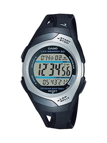 Casio PHYS STR-300C-1V Running Watch 60 Lap Memory Black