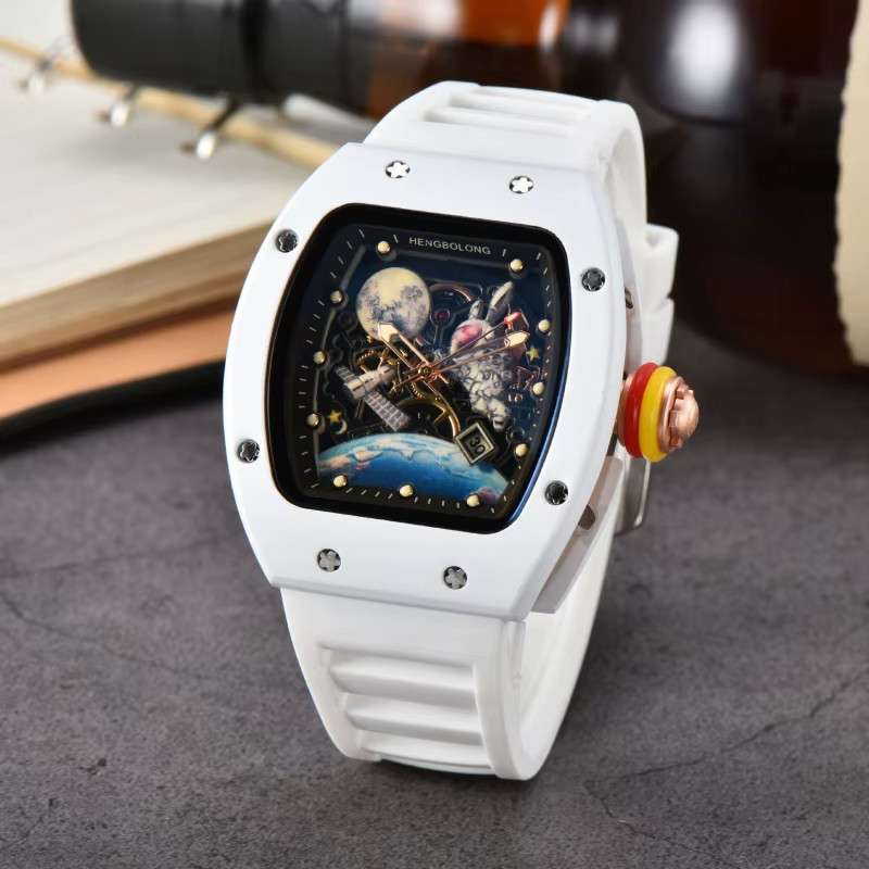 Fashion Tonneau Men Watch Luxury Luminous Waterproof Date Sport Quartz Watches M