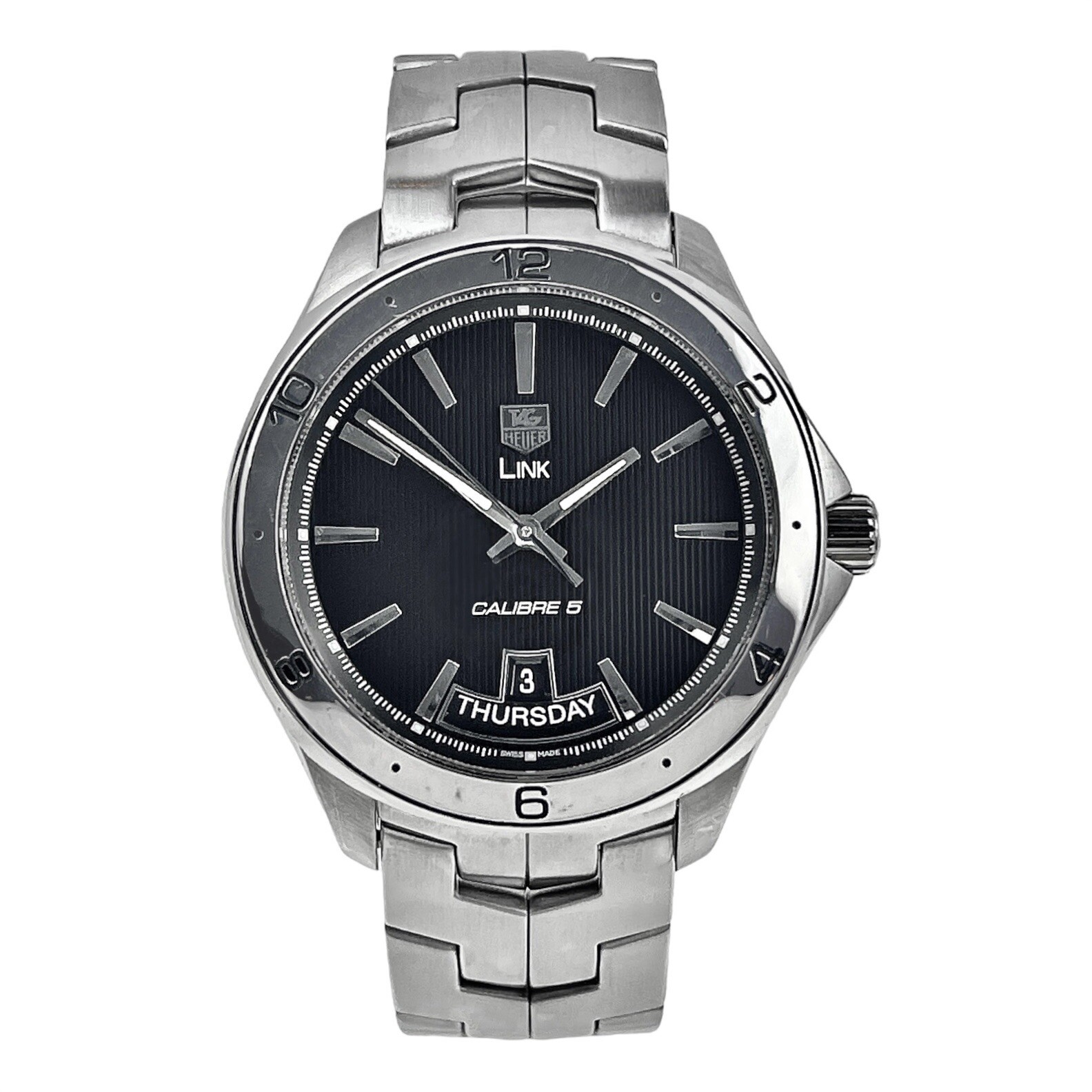 Tag Heuer Link WAT2010 Day Date Steel 42MM Men’s Automatic Watch