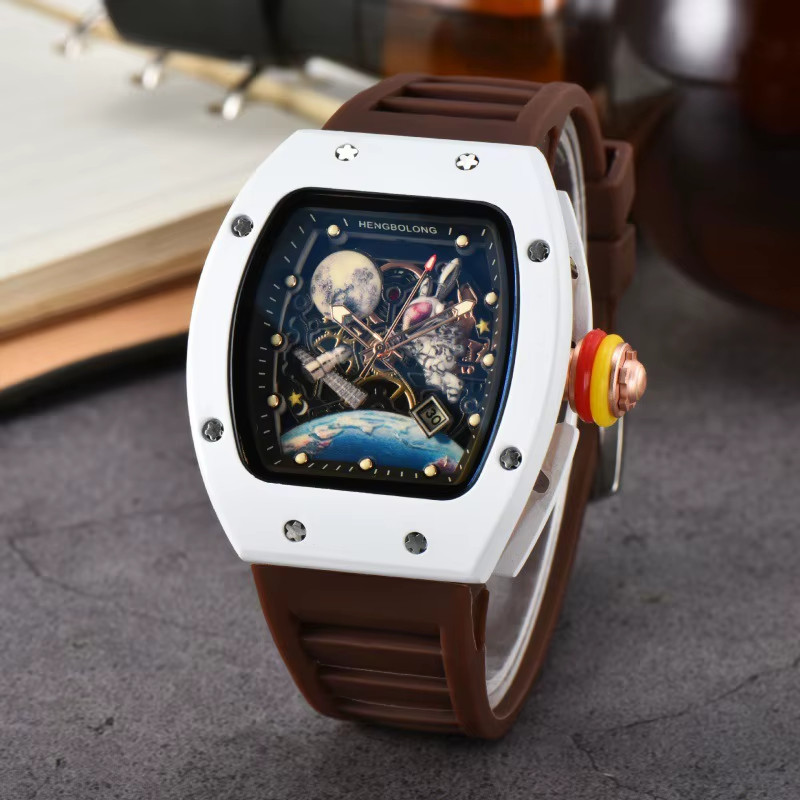 Fashion Tonneau Men Watch Luxury Luminous Waterproof Date Sport Quartz Watches M