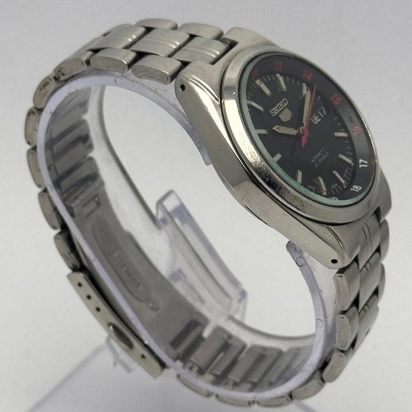Seiko 5 Automatic Railway Time 7S26-02C0 Black Dial Vintage Men’s Wrist Watch