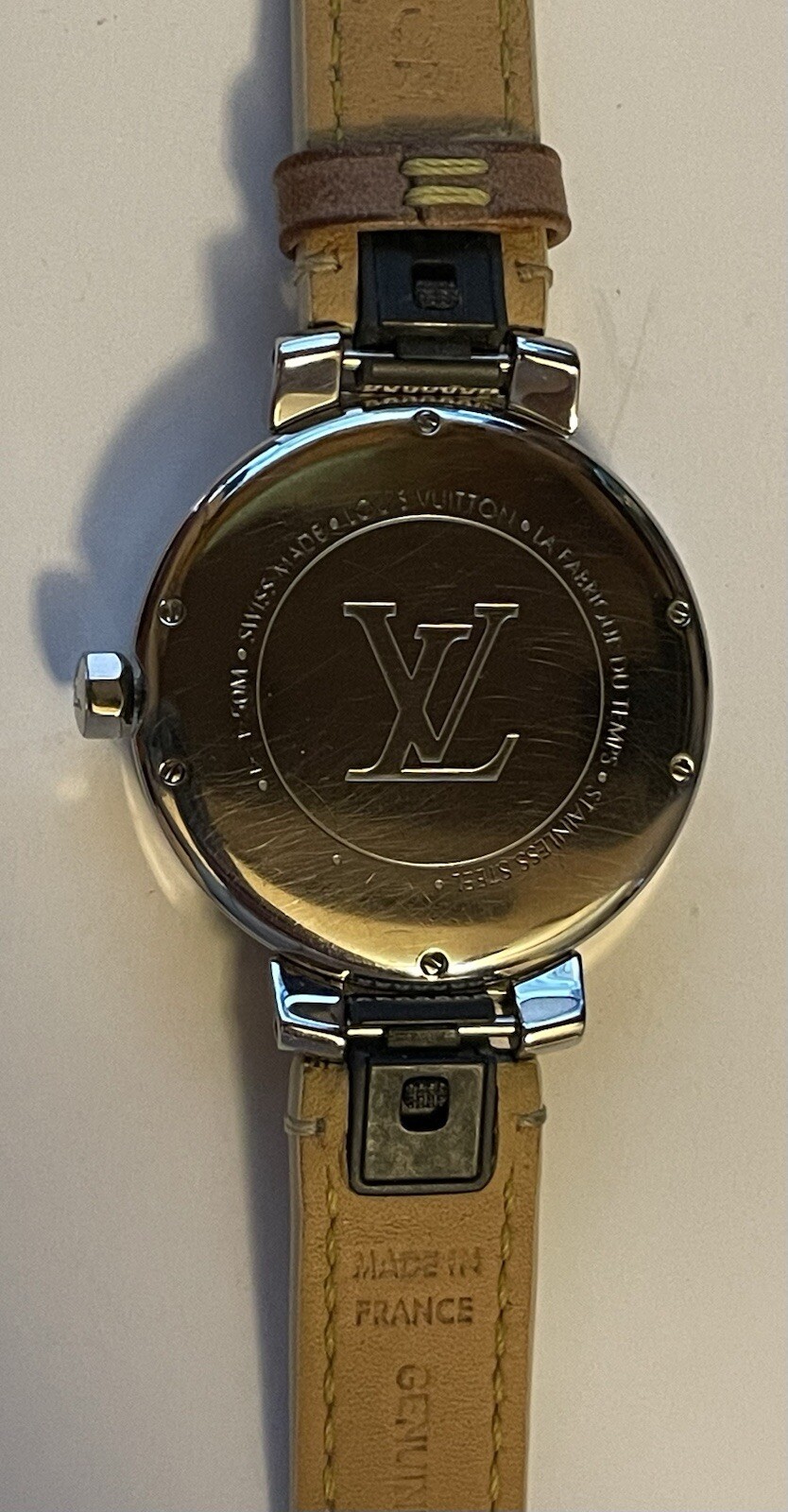 LOUIS VUITTON Tambour Moon Divine MM QA019Z Mother of Pearl Watch