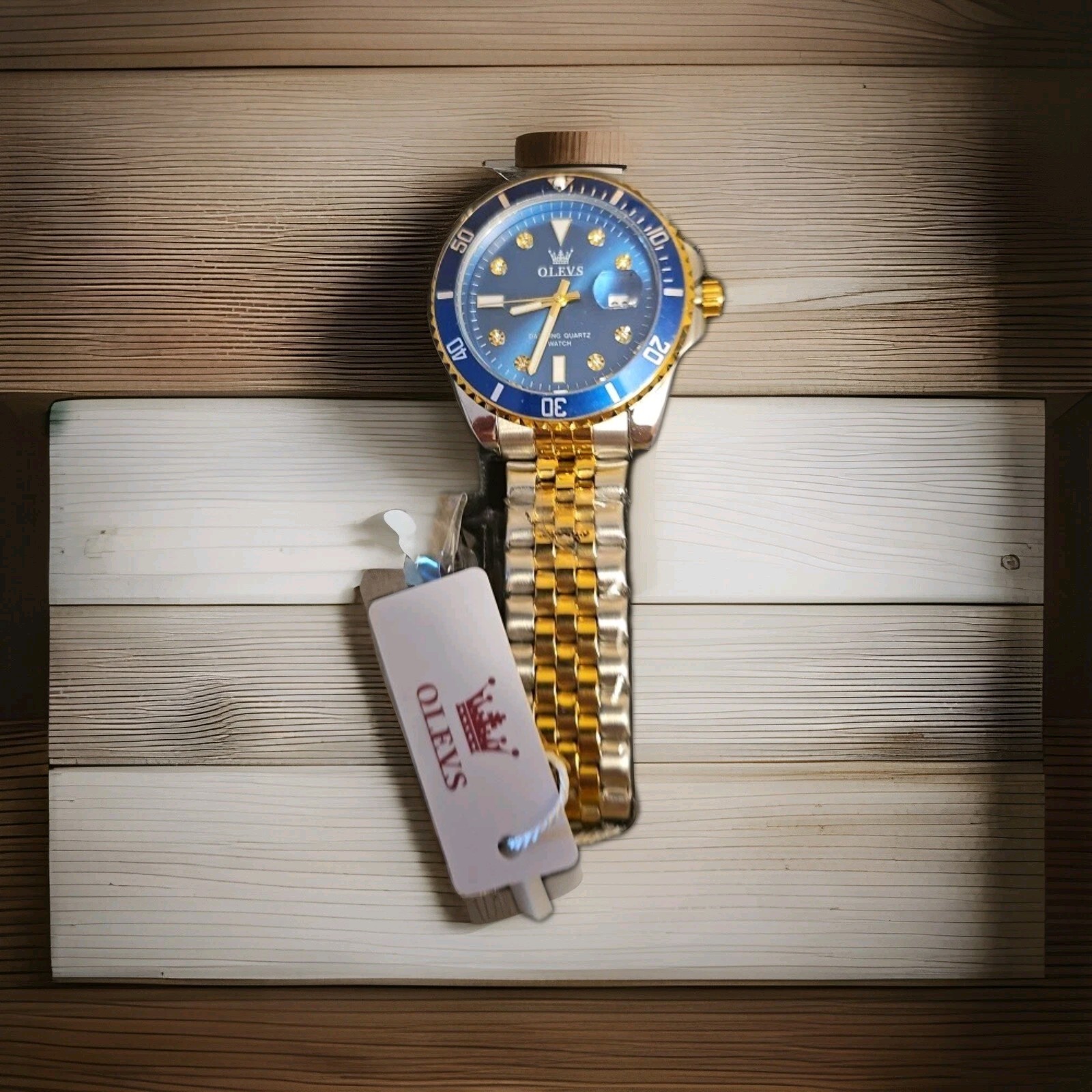 OLEVS Blue Men’s Watch Fashion / Business / Sport Waterproof Luxury Quartz