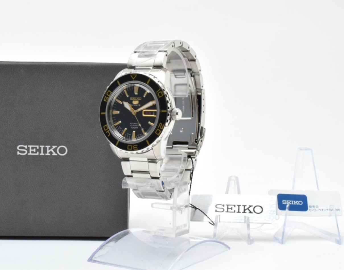 【UNUSED】Seiko 5 Sports SNZH57J1 7S36-04N0 Fifty Five Fathoms Gold Men’s Watch JP