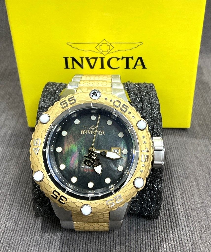 Invicta Subaqua Two-Tone 51.2mm Mother of Pearl Dial Men’s Automatic Watch 40066