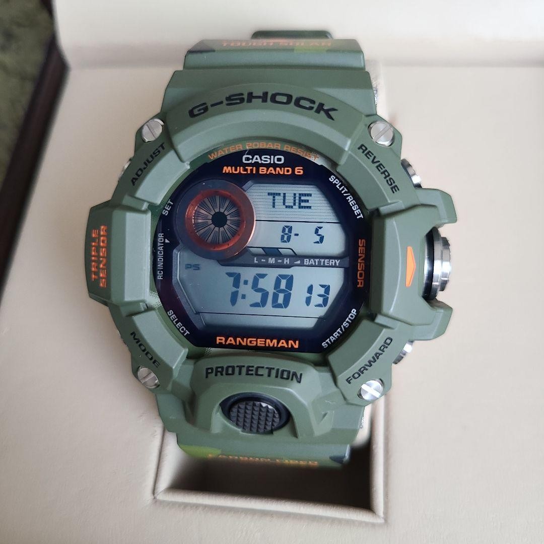 Casio G-Shock GW-9400CMJ-3JR Rangeman Green Camo Solar Wristwatch w/ Box Japan