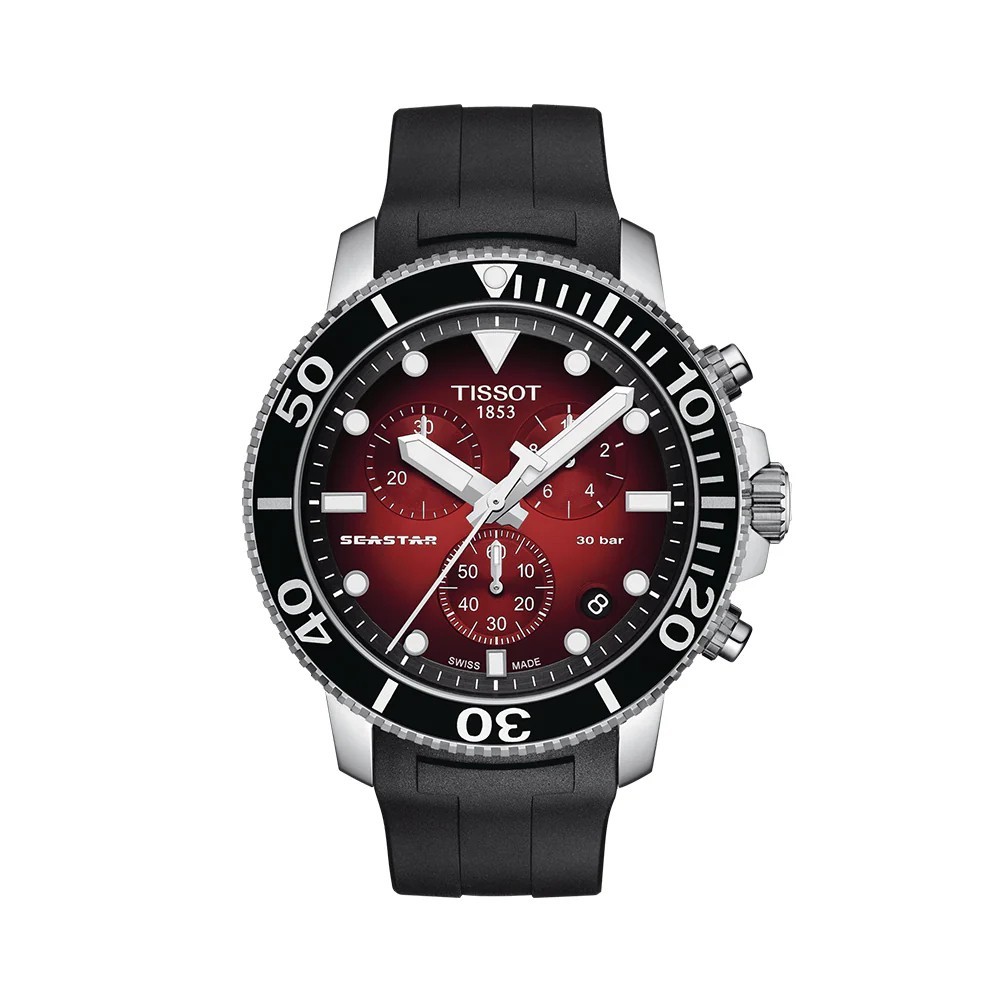 Tissot Seastar 1000 Chronograph Red Gradient Dial Men Watch T120.417.17.421.00