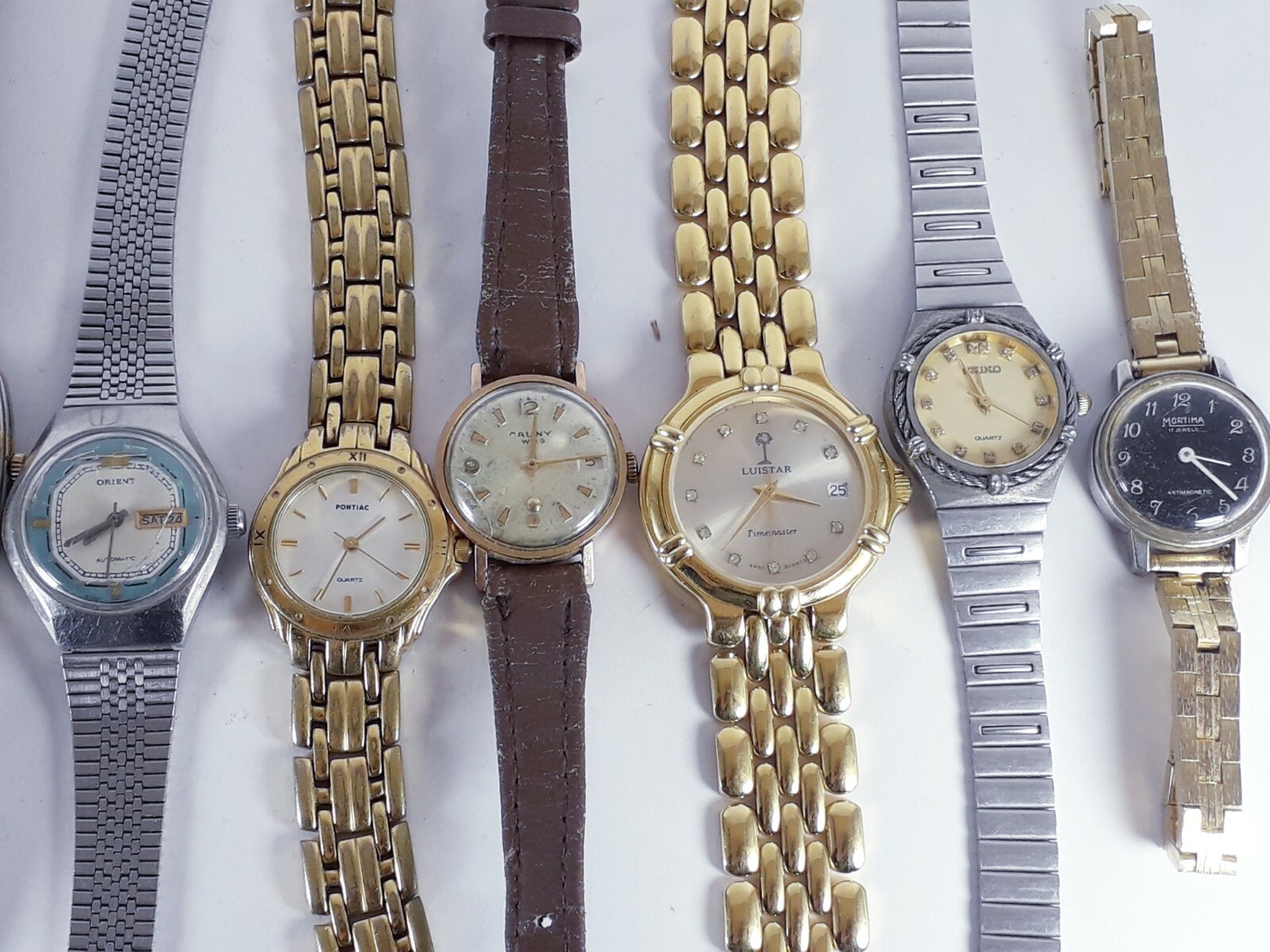 10 VINTAGE WATCHES CAUNY MORTIMA LOXOR DUWARD SEIKO ORIENT CITEZEN