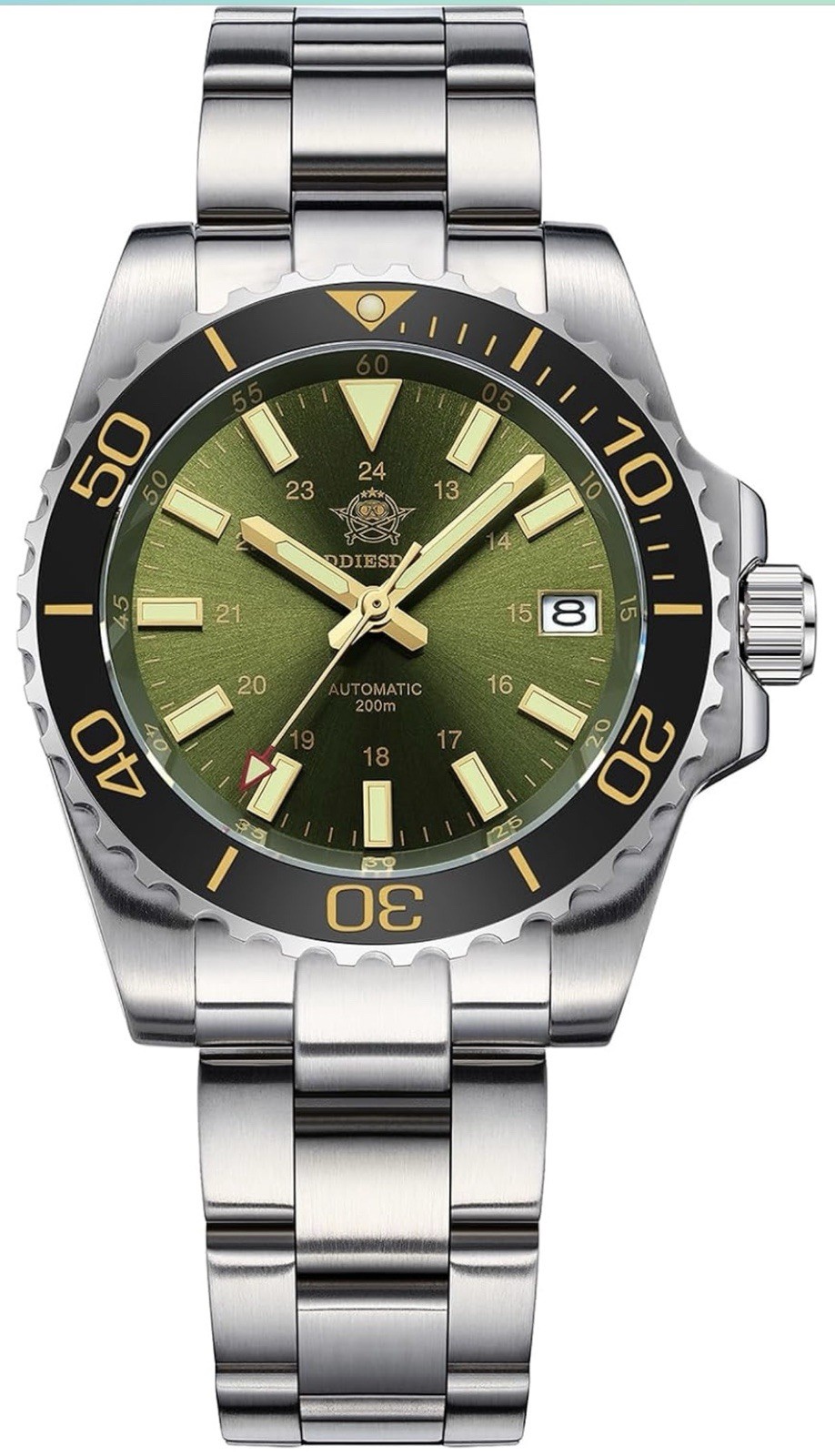 Addiesdive Men’s 40mm Automatic Seiko NH35A Green Dial