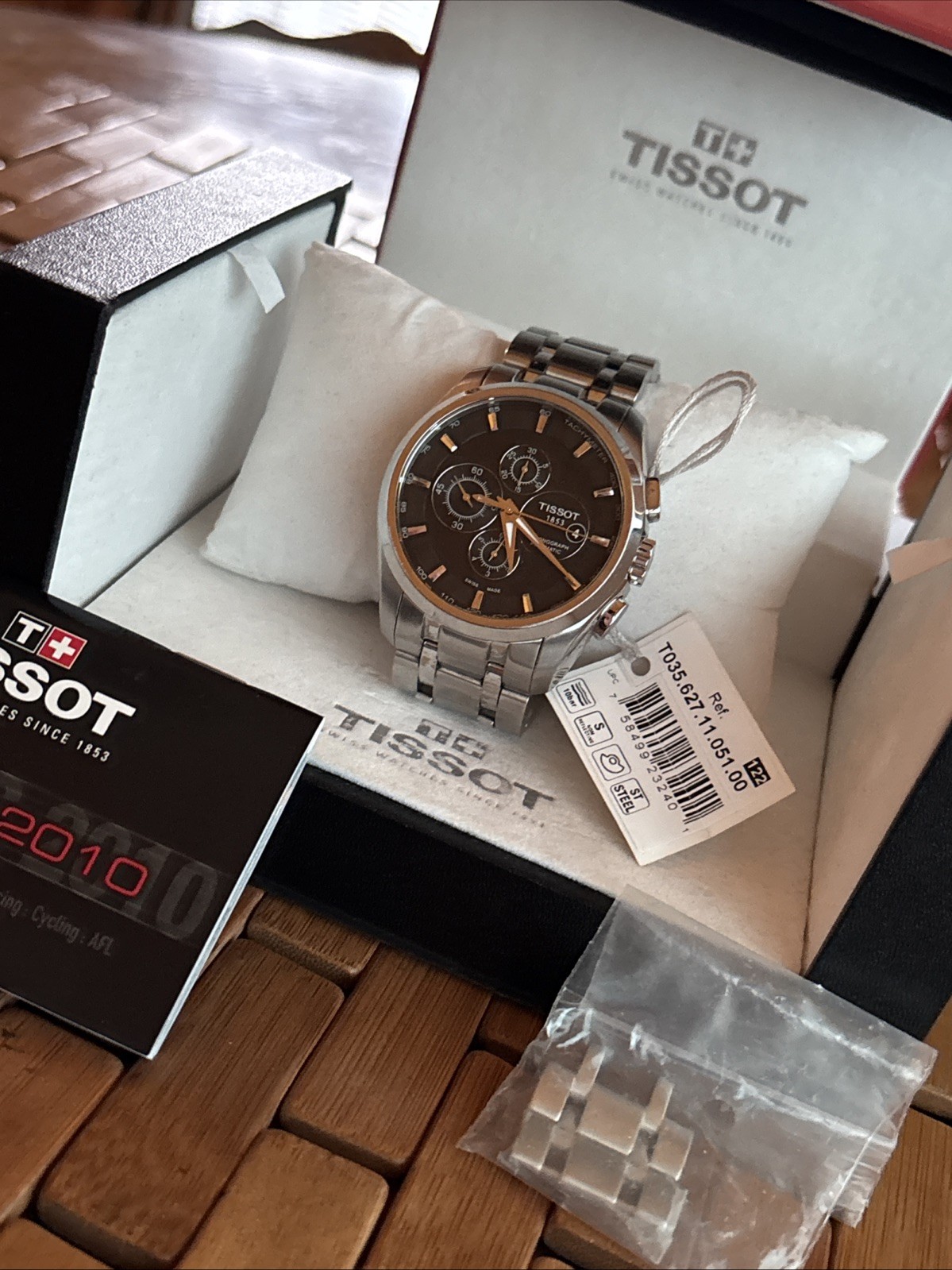 Tissot Couturier Watch Automatic Chronograph Black Dial Outstanding Timepiece