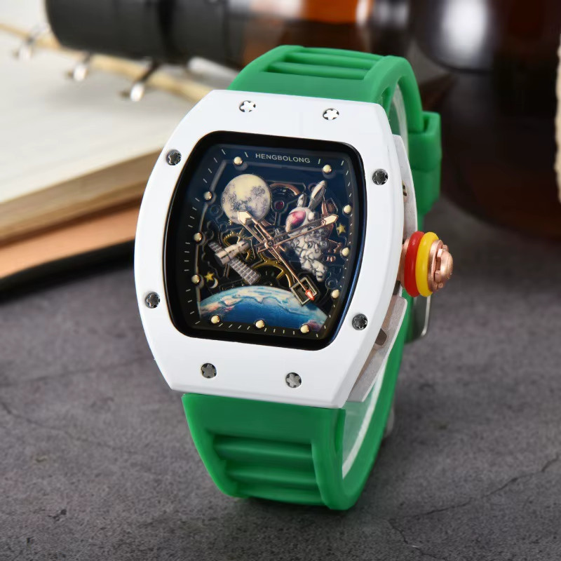 Fashion Tonneau Men Watch Luxury Luminous Waterproof Date Sport Quartz Watches M