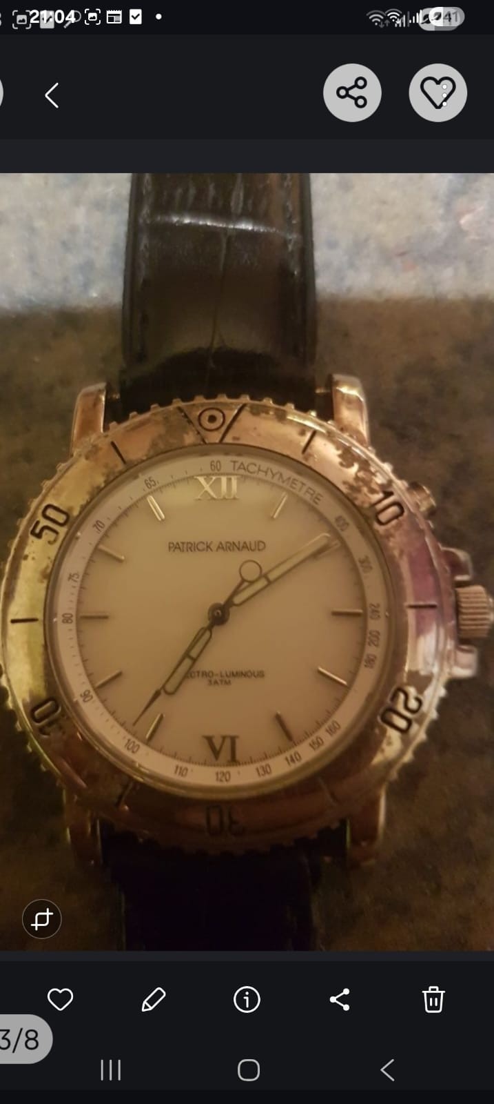 PATRICK ARNAUD ELECTRO LUMINOUS MATRA COMMUNICATION MEN’S WATCH