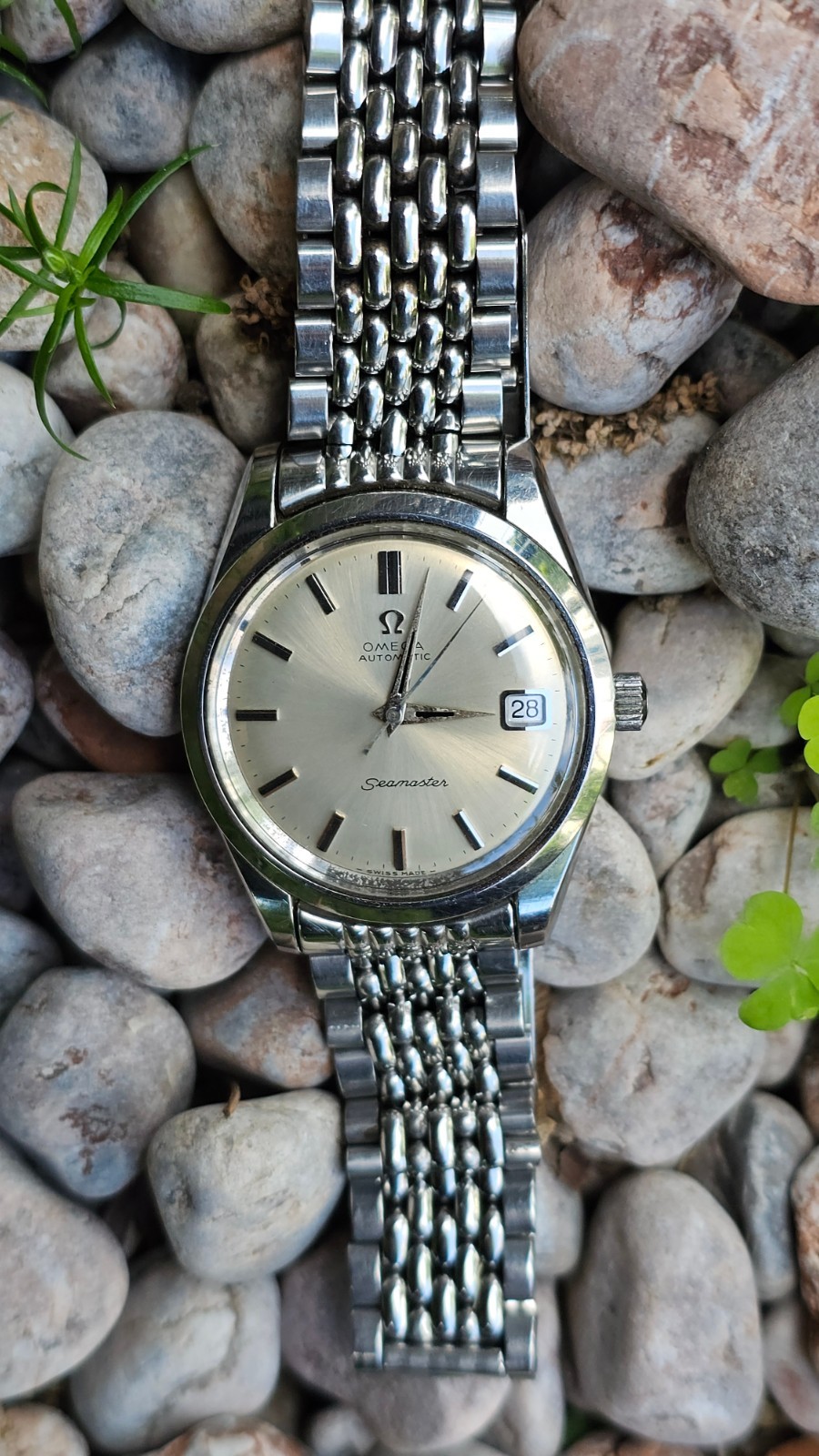 Vintage Omega Seamaster Tropical Silver Dial Men’s Automatic Watch 1969