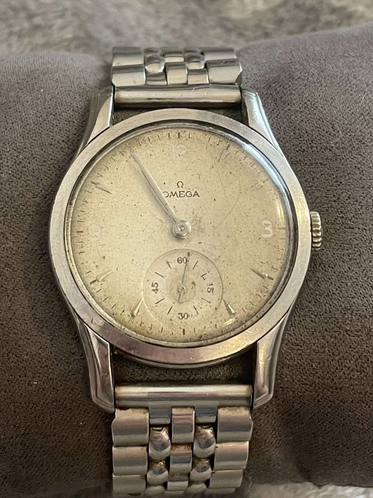 VINTAGE MENS OMEGA WATCH FROM 1947 36MM JUMBO? REF 2448-1 FREEPOST UK