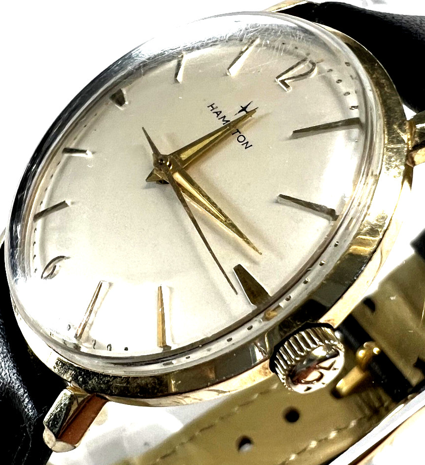 Hamilton vintage 10K Gold Filled Manual Wind Vintage Watch (Works well)