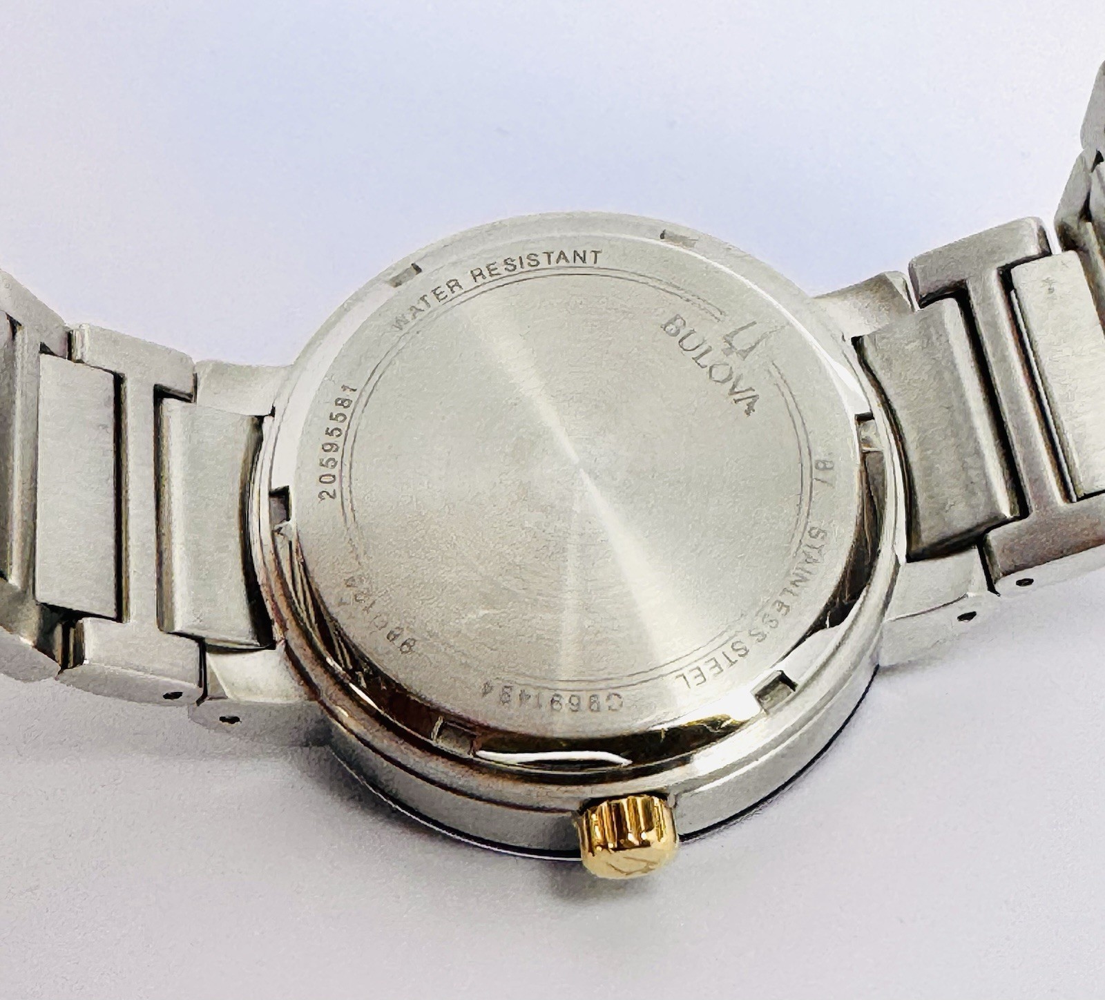 Bulova Men’s Futuro Stainless Steel Two Tone Blue Dial 40mm Watch 98C123