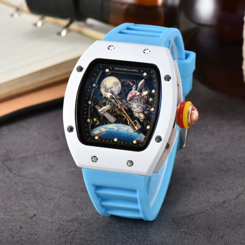 Fashion Tonneau Men Watch Luxury Luminous Waterproof Date Sport Quartz Watches M