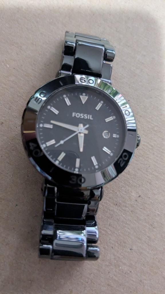 Fossil CE1029 Mini Allie Ceramic Unisex Watch | All-Black Stainless Steel Analog