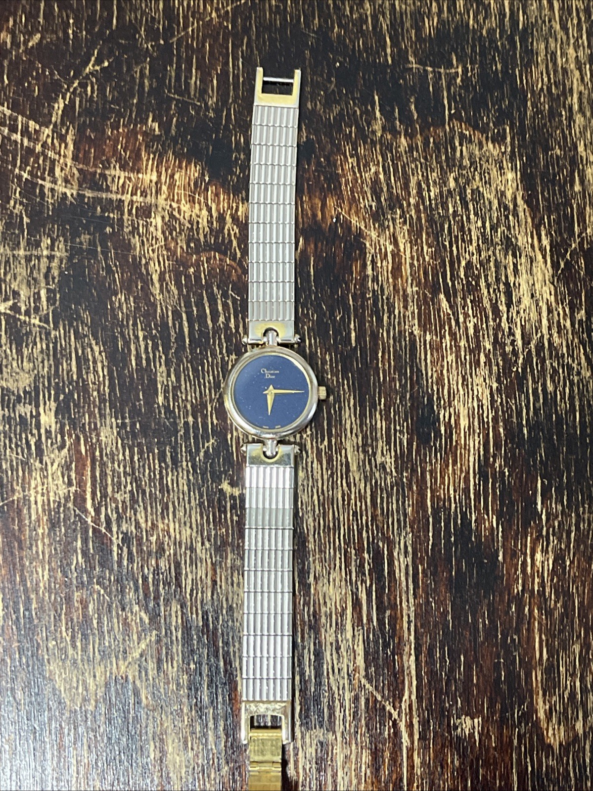 Christian Dior Vintage Two Tone Ladies Swiss Made Blue Starry Night Dial
