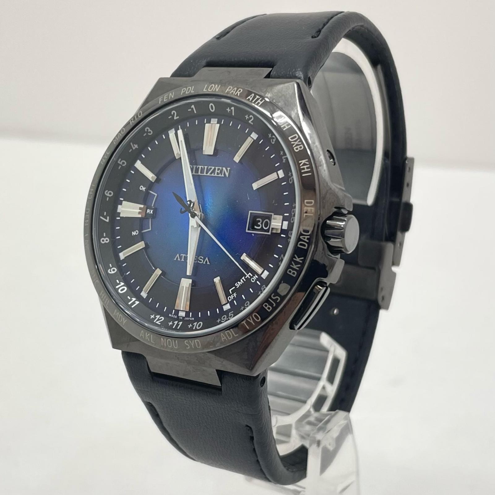 CITIZEN Attesa CB0215-18L Blue Case Size 4cm Unisex Used Watch #6102