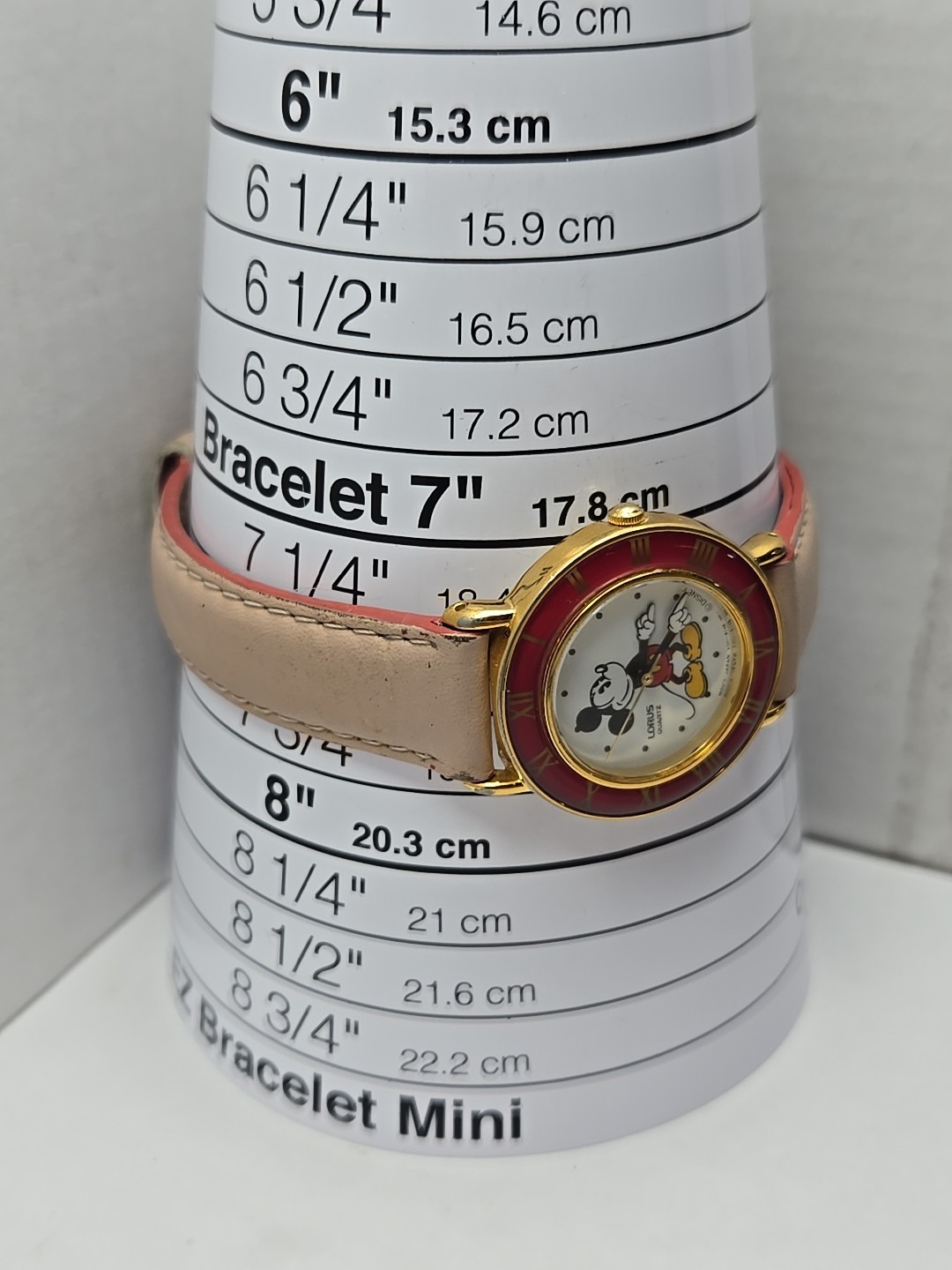 Vintage Lorus Seiko Disney Mickey Mouse Watch Gold Red Pink New Battery Runs