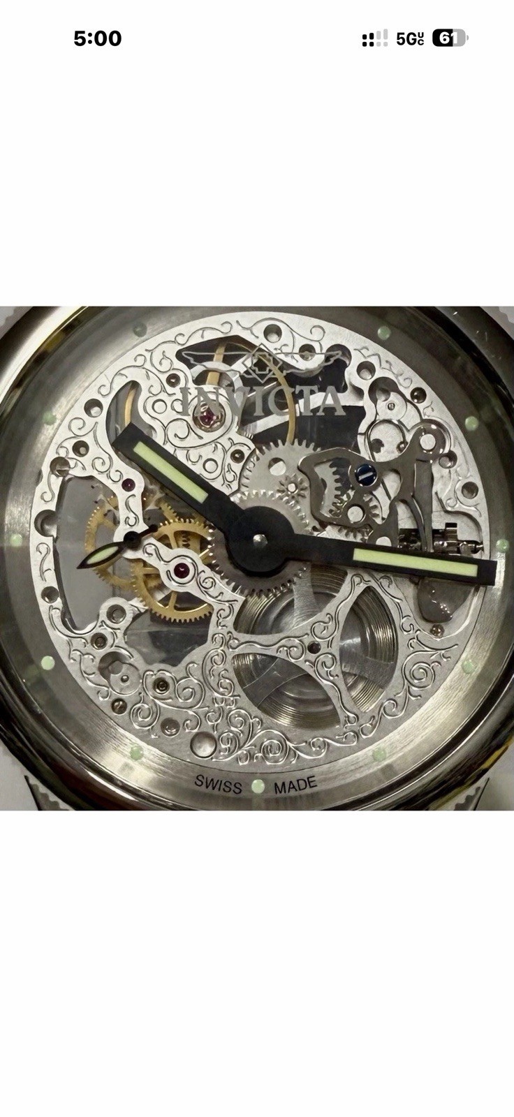 without box or papers 50mm Swiss ETA 6497 Skeleton Mechanical RUSSIAN DI G2U