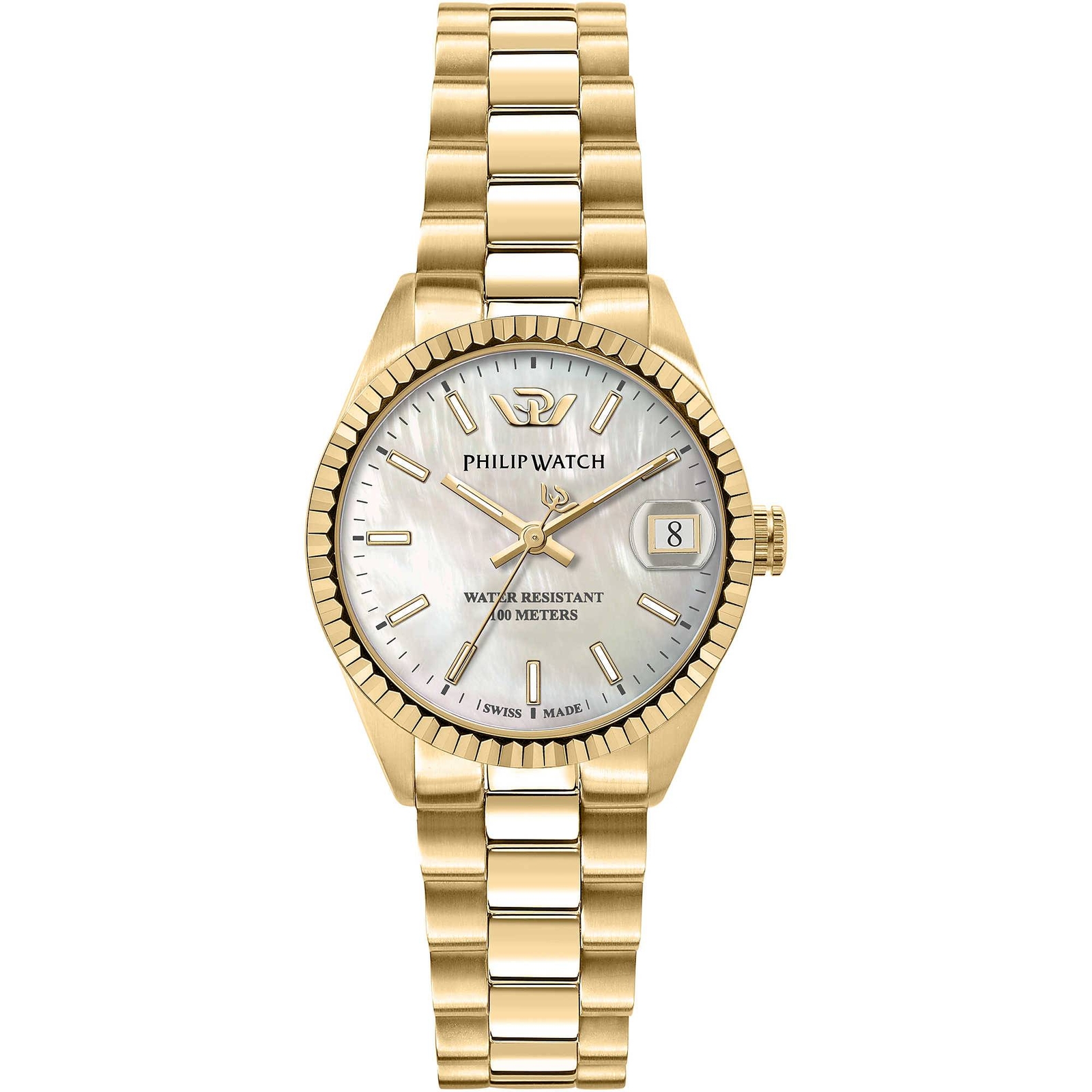 Philip Watch Caribe r8253597579 Bicolor Gold Women’s 31mm Mother of Pearl Watch