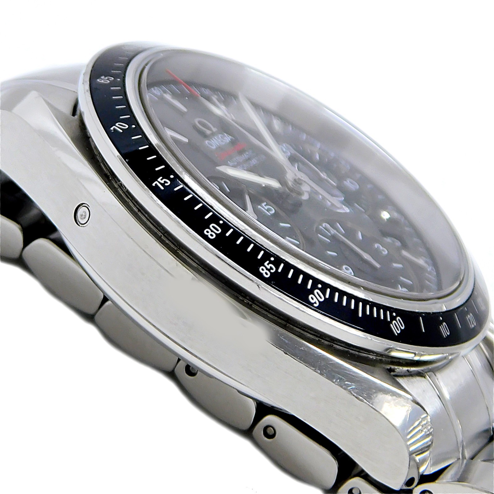 OMEGA Speedmaster Date 323.30.40.40.006.001 S. Steel Auto Men’s Watch #1384B